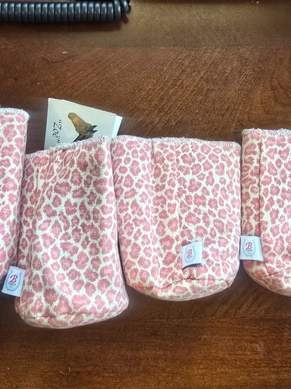 Lot of 4 B Cozy Animal Print Charitable Supports - Old Friends Equine
